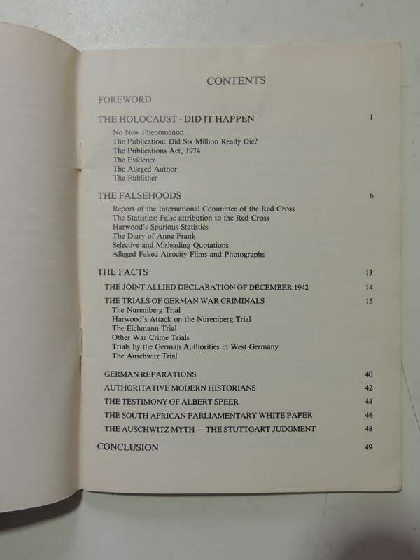 The Holocaust: The Falsehoods And The Facts - Arthur Suzman