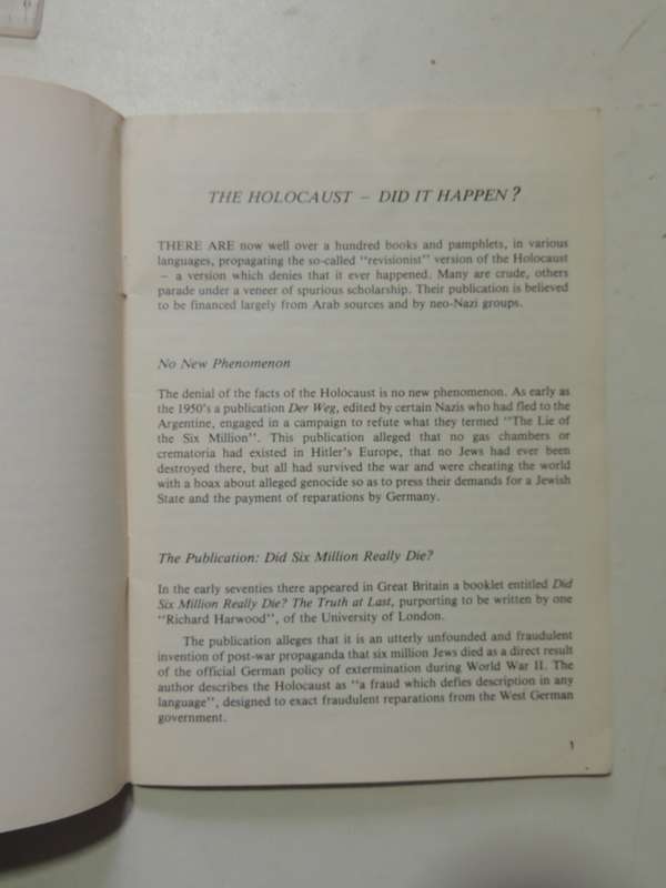 The Holocaust: The Falsehoods And The Facts - Arthur Suzman