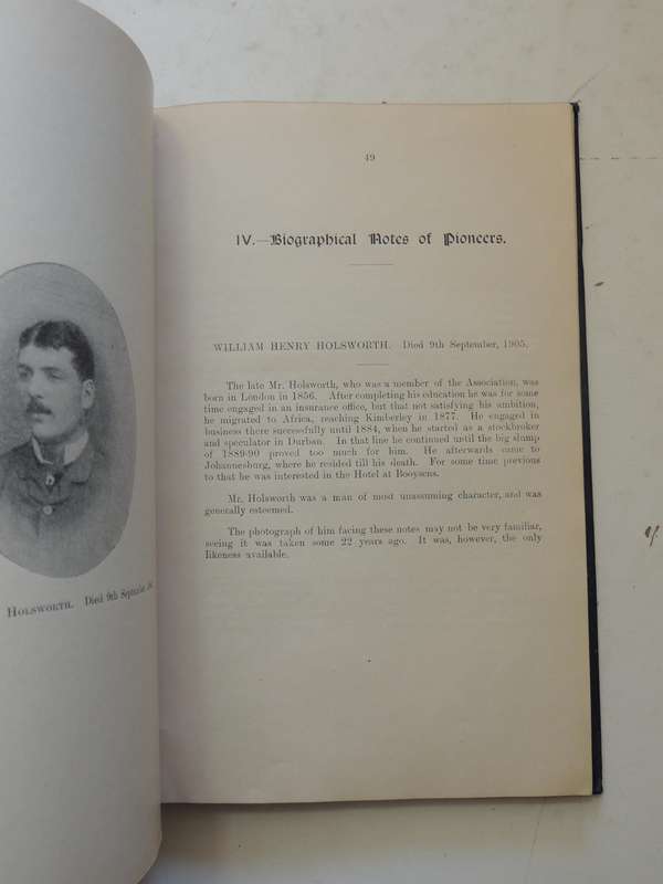 Rand Pioneers: Third Annual Report With Appendices   1906
