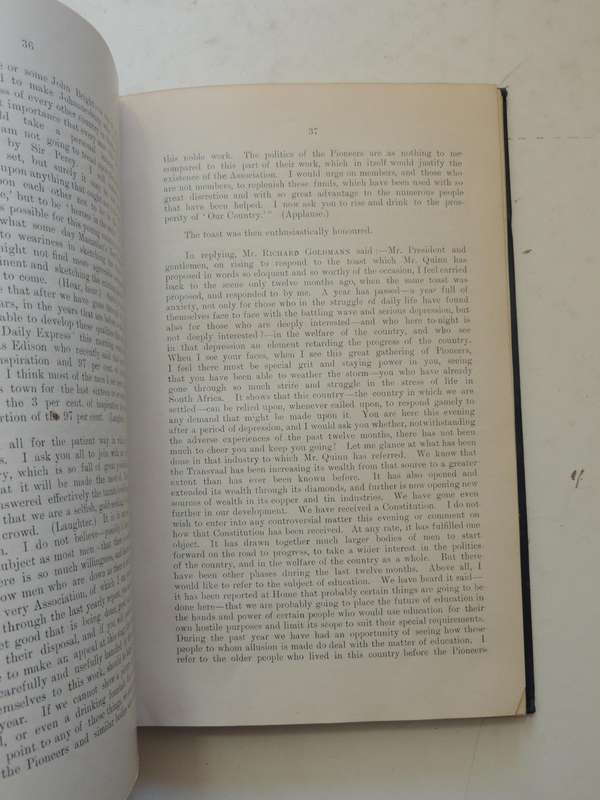 Rand Pioneers: Third Annual Report With Appendices   1906