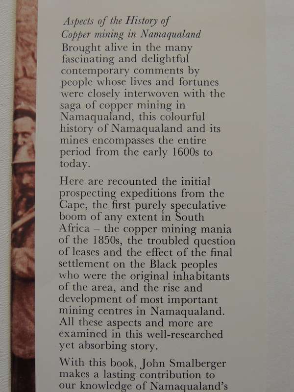 A History Of Copper Mining In Namaqualand - John M. Smalberger