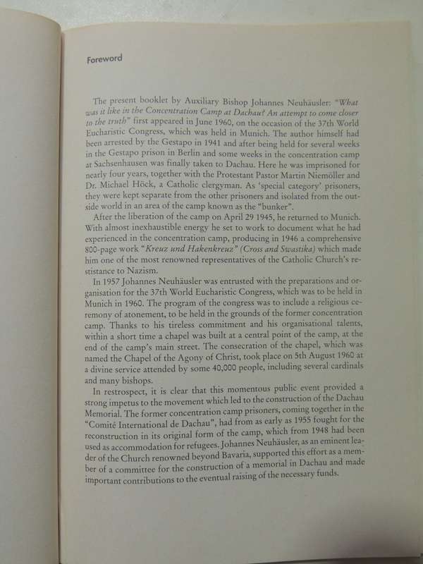 What Was It Like In The Concentration Camp At Dachau? - Dr. Johannes Neuhausler