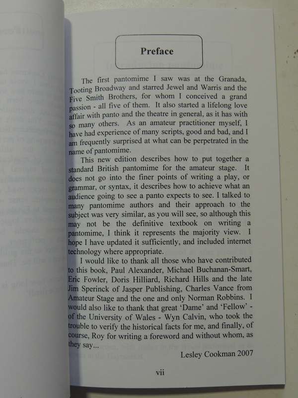 How To Write A Pantomine - Lesley Cookman