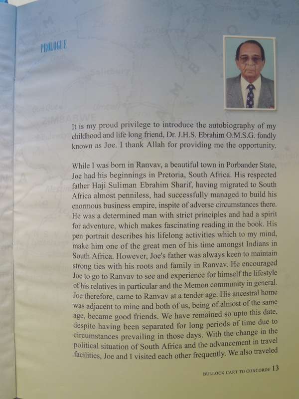 Bullock Cart To Concorde - Dr Joosub H.S. Ebrahim