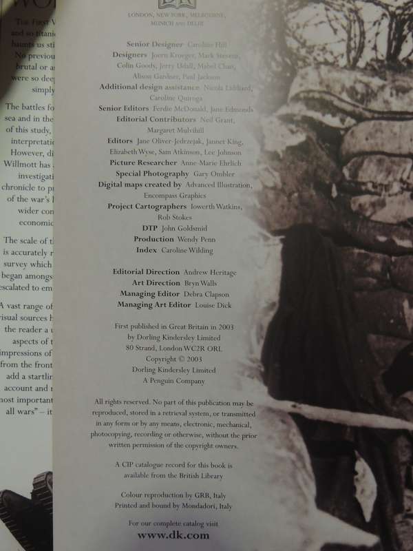 First World War  - H.P. Willmot      DK