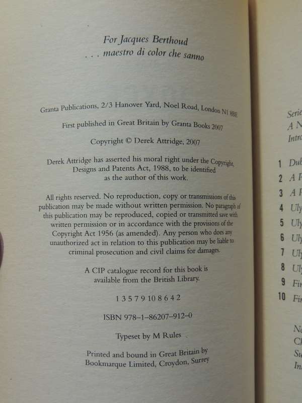 How To Read Joyce - Derek Attridge