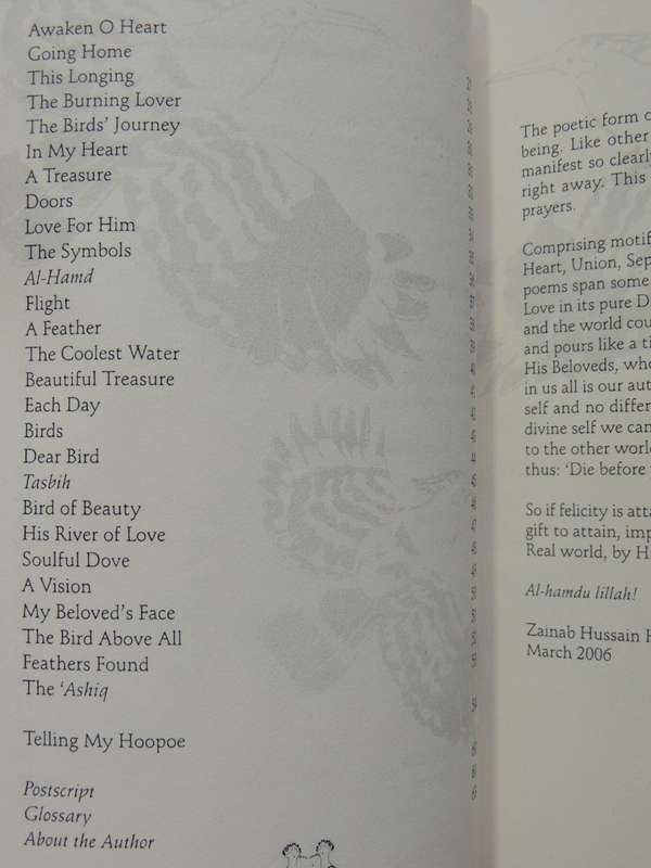 Telling My Hoopoe: Sufi Love Poems - Zainab Hussain Haeri