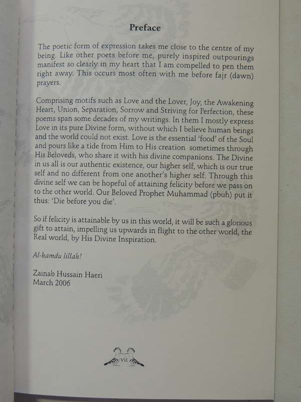 Telling My Hoopoe: Sufi Love Poems - Zainab Hussain Haeri