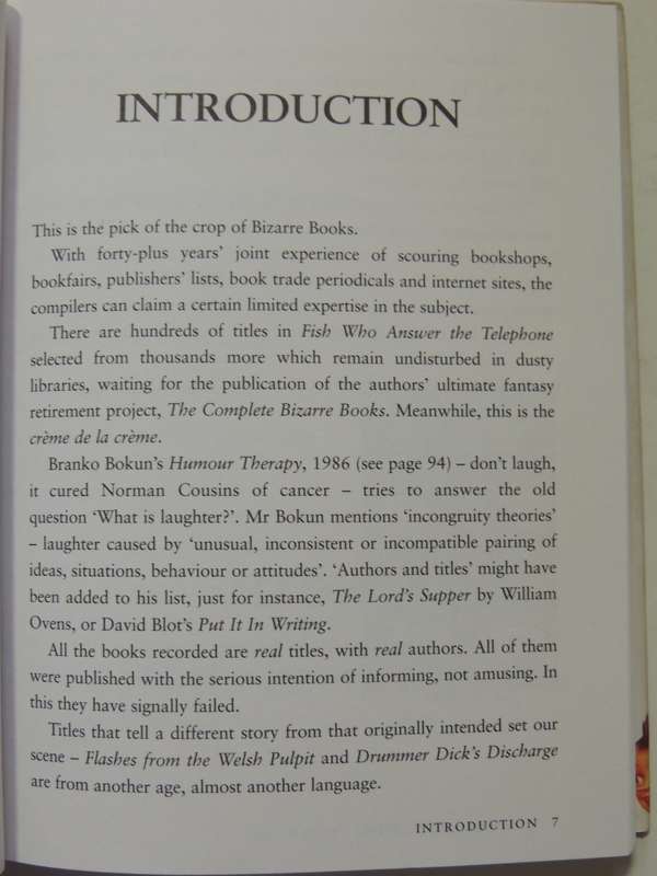 Fish Who Answer The Telephone And Other Bizarre Books - Russell Ash & Brian Lake