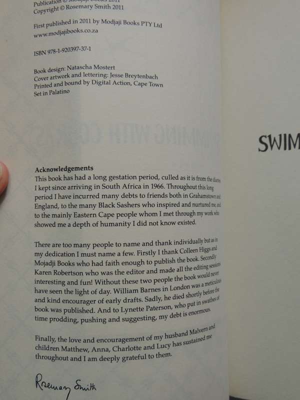Swimming With Cobras- Rosemary Smith