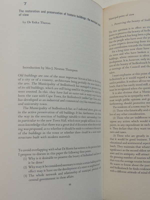 The Preservation & Restoration Of Historic Buildings In South Africaed. R.F.M. Immelman & G.D. Quin