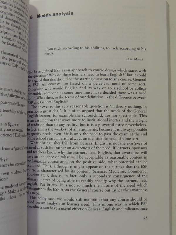 English For Specific Purposes: A Learning-Centred Approach - Hutchinson & Alan Waters