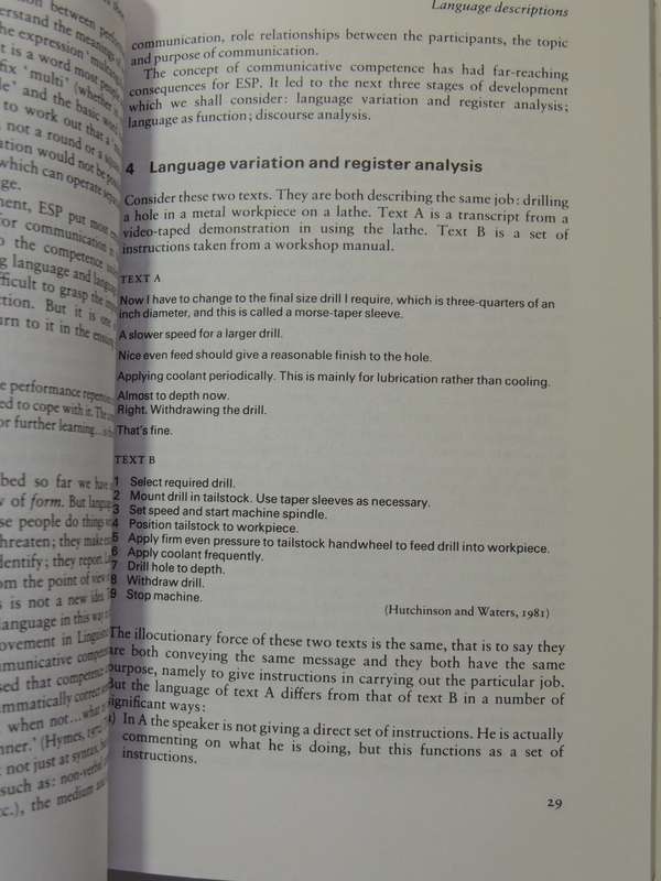 English For Specific Purposes: A Learning-Centred Approach - Hutchinson & Alan Waters