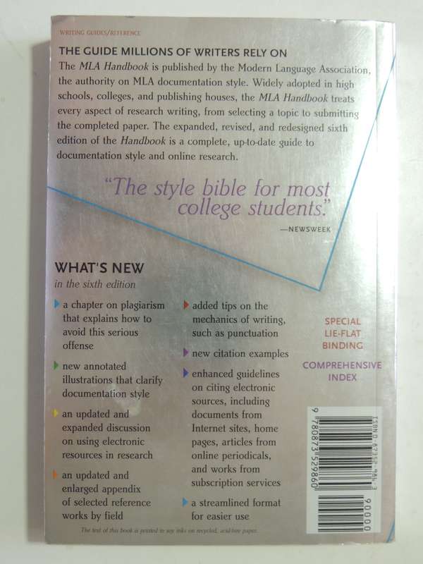 MLA Handbook For Writers Of Research Papers (6th Edition) - Joseph Gibaldi
