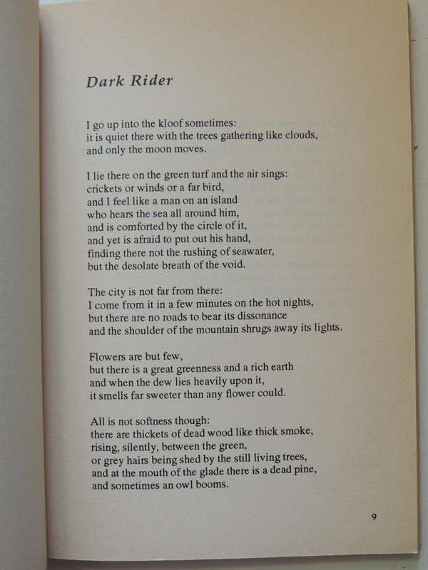 Dark Rider  - Tatamkulu Afrika    Inscribed By Author