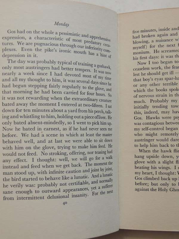 The Goshawk - T.H. White   1st Edition  1951