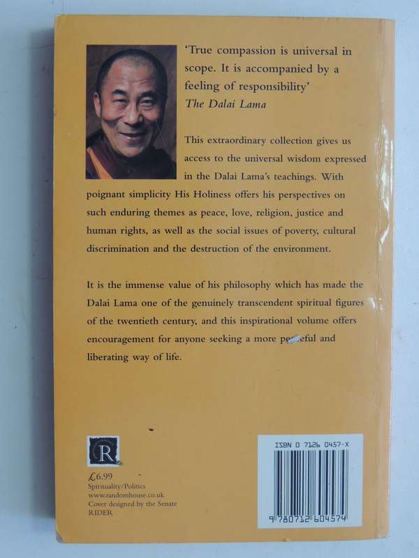 The Dalai Lama's Book of Wisdom, Insights on Daily Living, Compassion & Justice -Ed Matthew E Bunson