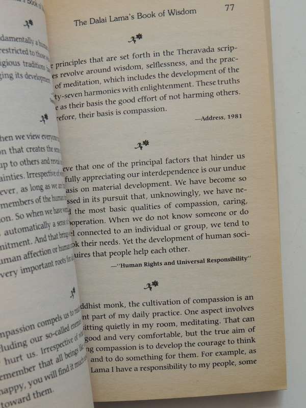 The Dalai Lama's Book of Wisdom, Insights on Daily Living, Compassion & Justice -Ed Matthew E Bunson