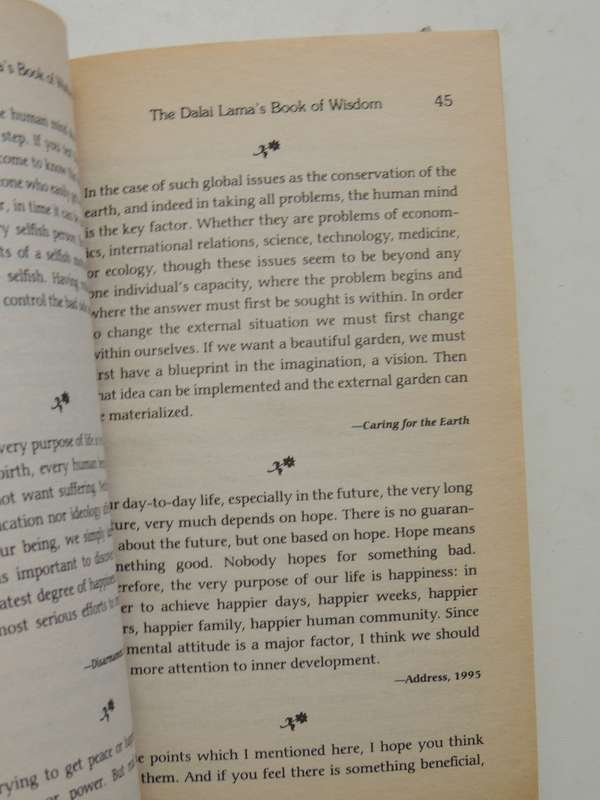 The Dalai Lama's Book of Wisdom, Insights on Daily Living, Compassion & Justice -Ed Matthew E Bunson
