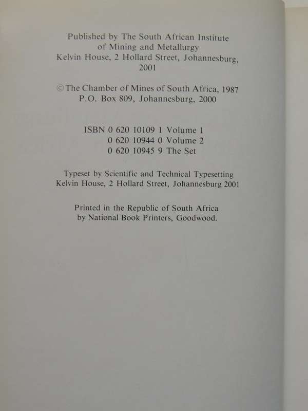 The Extractive Metallurgy Of Gold In South Africa - ed. G.G. Stanley   2 Volumes