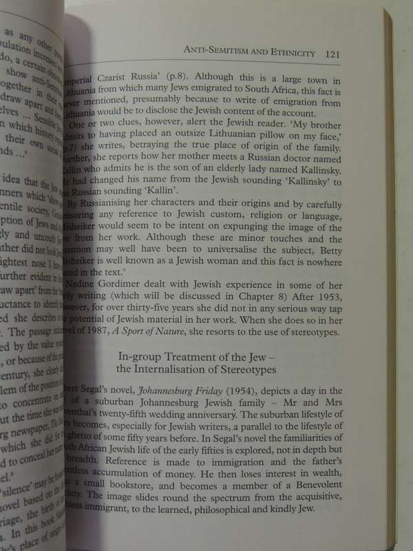 People Of The Book: Images Of The Jew In South African Fiction 1880-1992 - Marcia Leveson