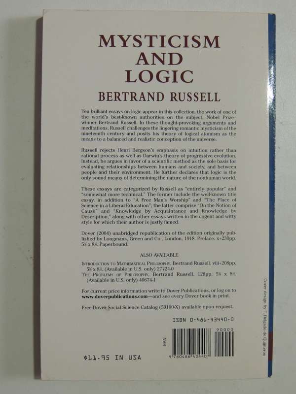 Mysticism And Logic - Bertrand Russell