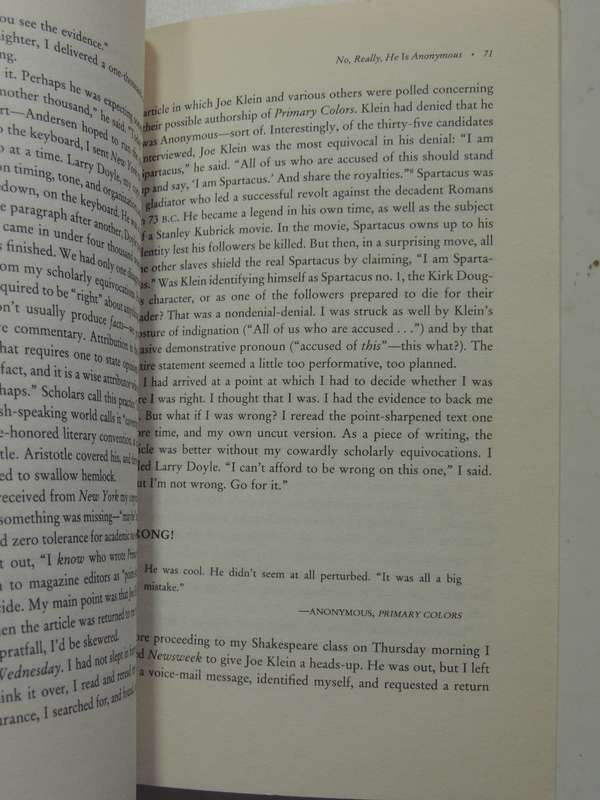 Author Unknown: On The Trail Of Anonymous - Don Foster