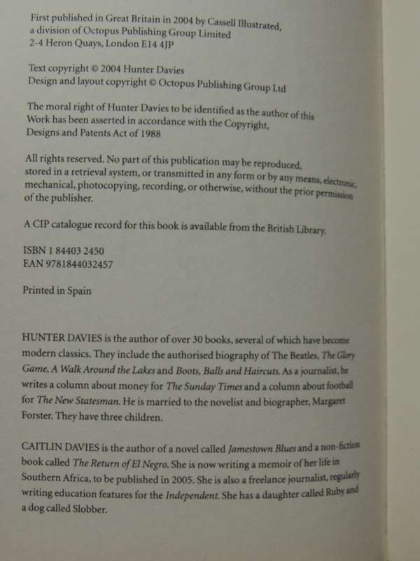 Hunter Davies' Lists: An Intriguing Collection Of Facts And Figures - Hunter Davies