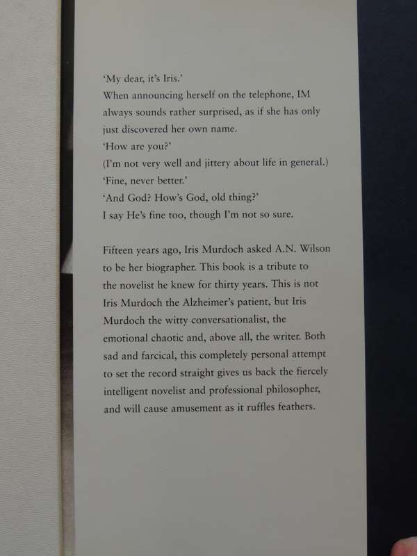 Iris Murdoch: As I Knew HerA.N. Wilson