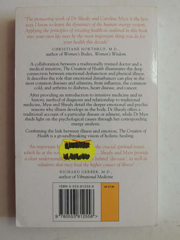 The Creation Of Health: The Emotional, Psychological & Spiritual ... Promote Health ..Caroline Myss
