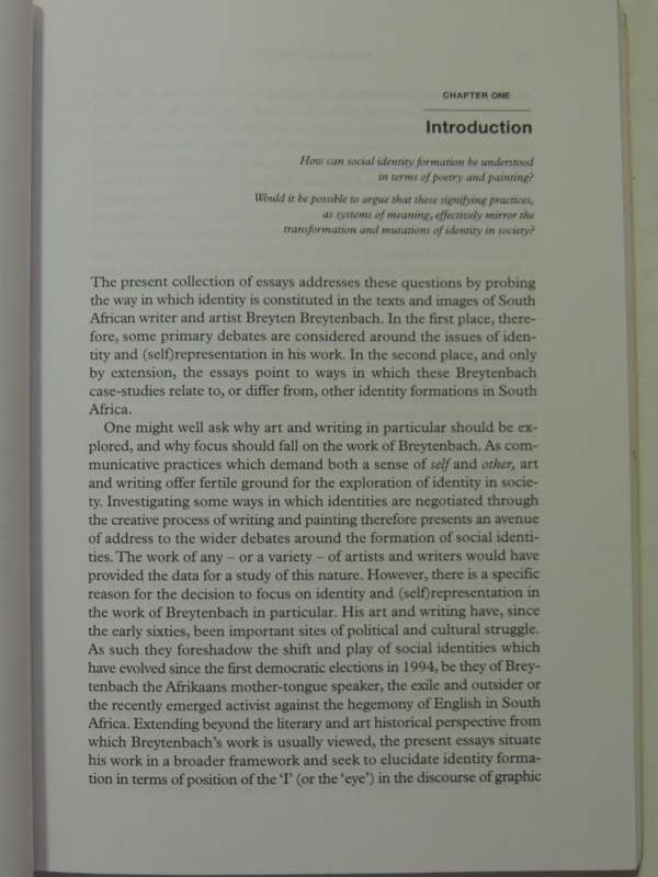 The I Of The Beholder: Indentity Formation ...Art & Writing Of Breyten Breytenbach Marilet Sienaert