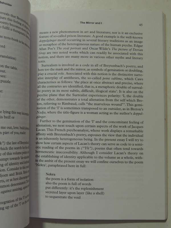 The I Of The Beholder: Indentity Formation ...Art & Writing Of Breyten Breytenbach Marilet Sienaert