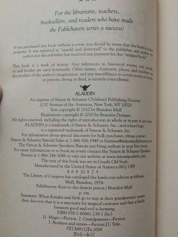 Fablehaven - Keys to the Demon Prison  Book 5- Brandon Mull