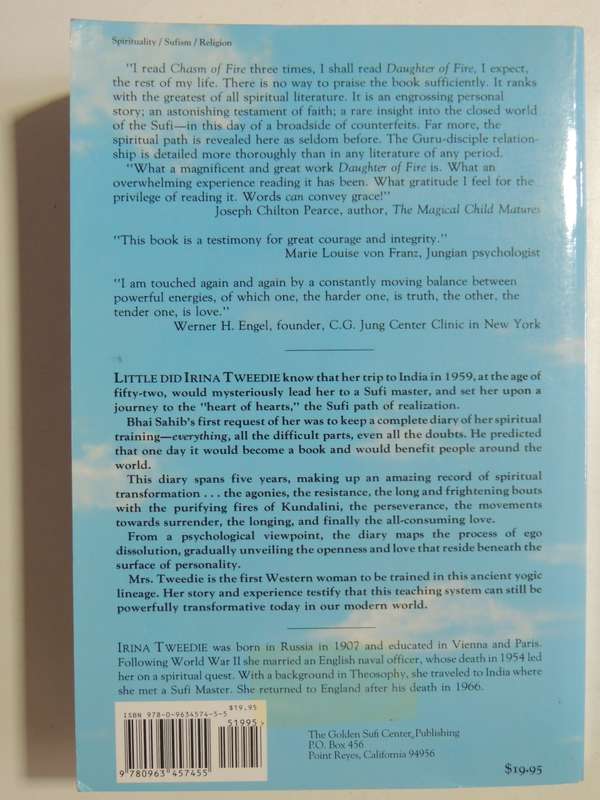 Daughter Of Fire: A Diary Of A Spiritual Training With A Sufi Master - Irina Tweedie