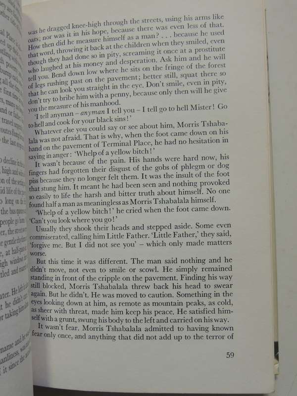 Tsotsi - A Novel by Ahtol Fugard     First South African Edition 1980