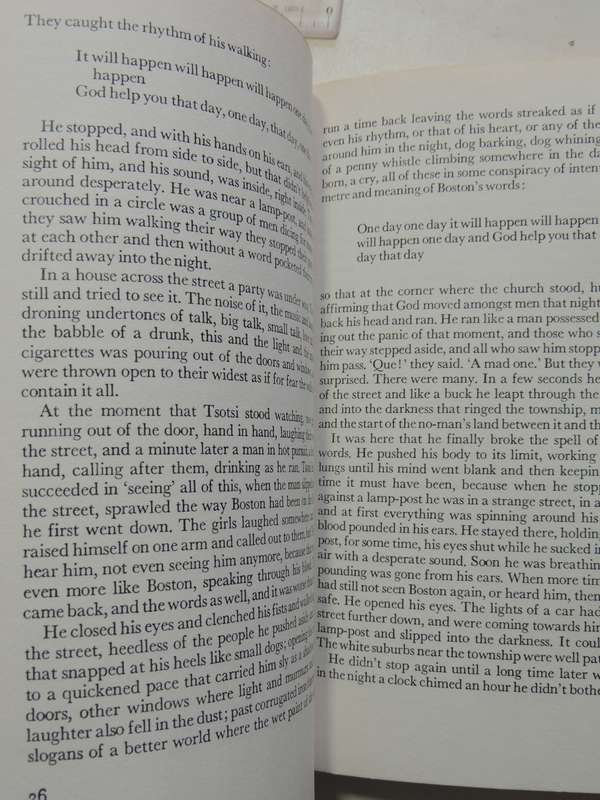 Tsotsi - A Novel by Ahtol Fugard     First South African Edition 1980