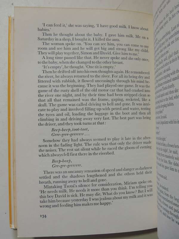 Tsotsi - A Novel by Ahtol Fugard     First South African Edition 1980