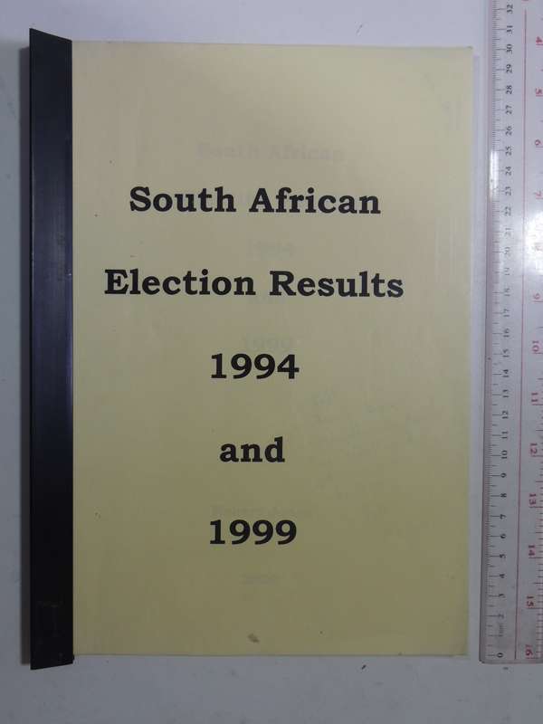 South African Election Results 1994 & 1999 - Robert Jones