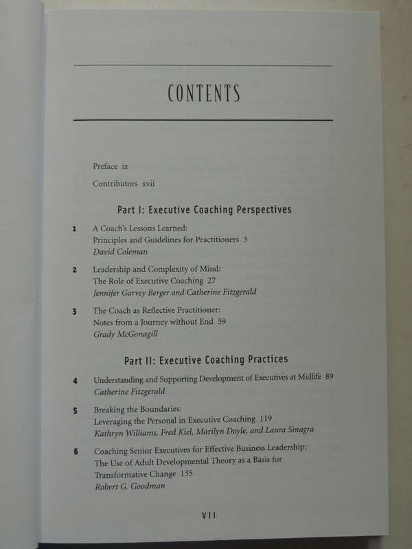 Executive Coaching : Practices & Perspective - Catherine Fitzgerald & Jennifer Garvey Berger