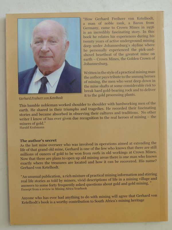 The Golden Crown Of Johannesburg -  Gerhard Freiherr Von Ketelhodt     Inscribed by author