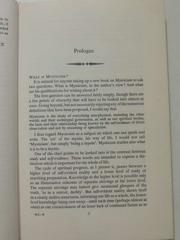 The Mystical Life: Outline Of Its Nature & Teachings From Evidence Of Direct Experience- J Whiteman