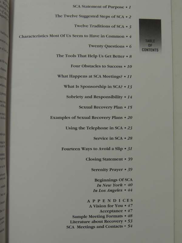 SCA - Se-ual Compulsiveness Anonymous, A Program of Recovery
