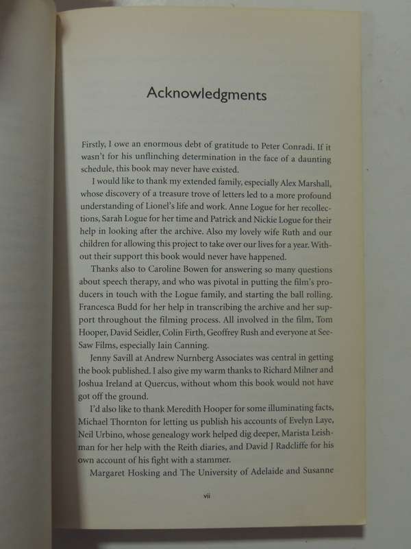 The King's Speech, How One Man Saved the British Monarchy- Mark Logue, Peter Conrad