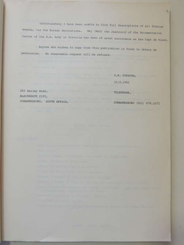 Orders Of Chivalry, Foreign Decorations And Awards To Natal, Cape Colony And Union Defence Forces