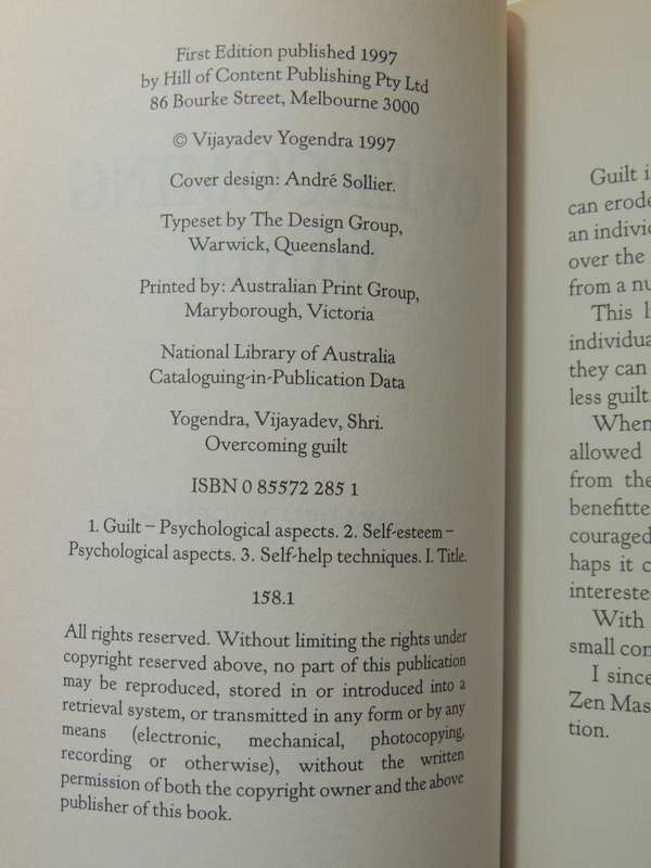 Overcoming Guilt - Vijayadev Yogendra