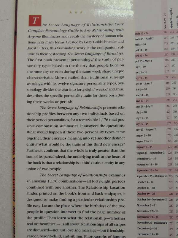 The Secret Language of Relationships, Complete Personolology Guide to Any Relati..Gary Goldschneider