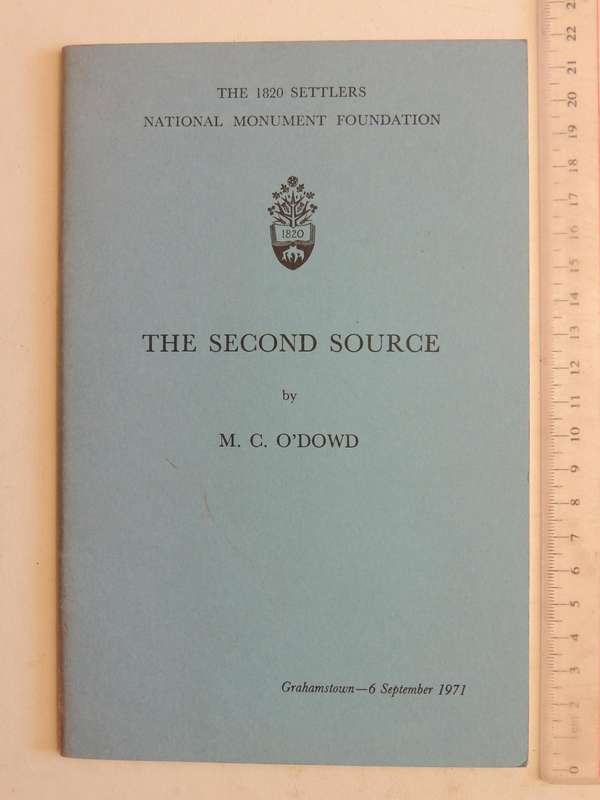 The Second Source (2nd Dugmore Memorial Lecture)M.C. O'Dowd