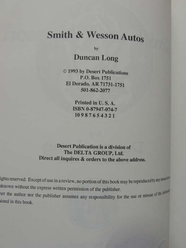 Smith & Wesson's Autos  Duncan Long