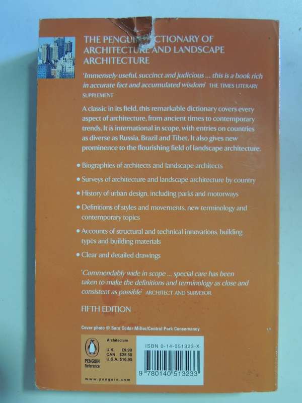 The Penguin Dictionary Of Architecture And Landscape Architecture (5th Ed) Fleming, Honour & Pevsner