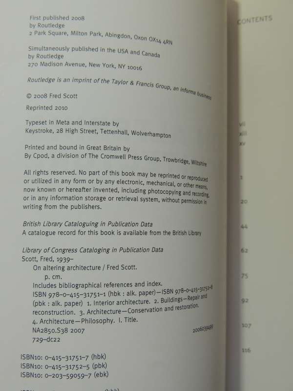 On Altering Architecture - Fred Scott
